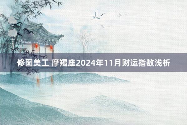 修图美工 摩羯座2024年11月财运指数浅析